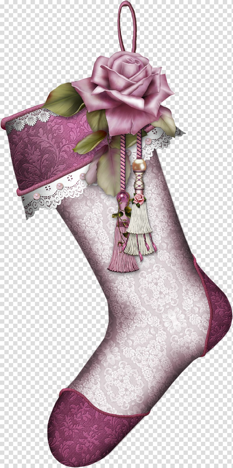 Santa Claus Christmas Sock , Boot transparent background PNG clipart