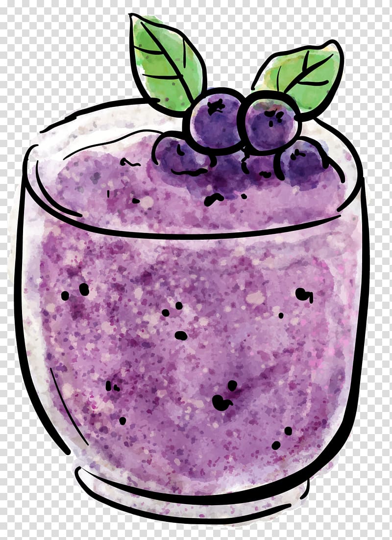 berry shake illustration, Smoothie Milkshake Euclidean Blueberry, Blueberry smoothie transparent background PNG clipart