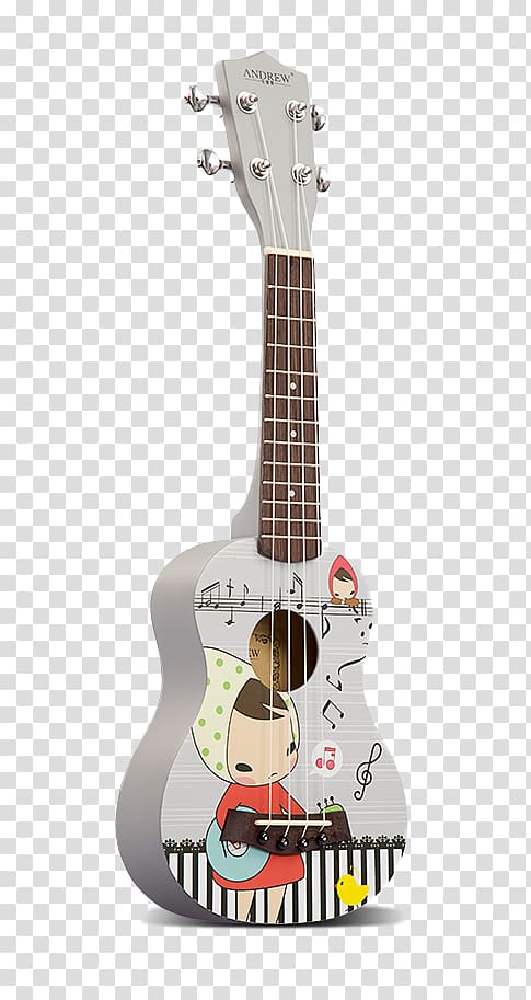 Ukulele Acoustic guitar Electric guitar Cavaquinho, Grey Guitar transparent background PNG clipart
