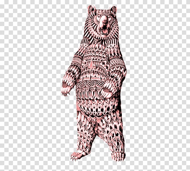 Grizzly bear Koala T-shirt Paper, Bear standing transparent background PNG clipart