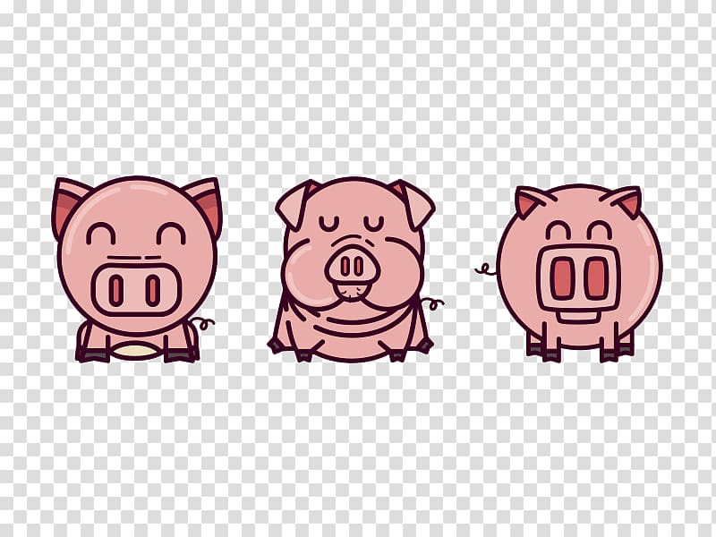 Jeju Black pig Designer, Cute Little Pig Free to pull the material transparent background PNG clipart