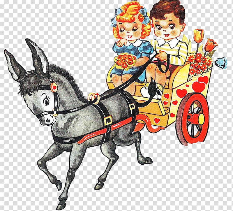 Mule Horse Harnesses Chariot Donkey Horse and buggy, donkey transparent background PNG clipart