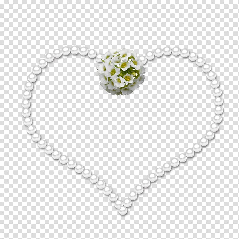 Frames Rose Heart , pearls transparent background PNG clipart