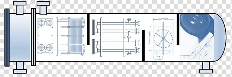 Shell and tube heat exchanger Condenser Reboiler, design transparent background PNG clipart