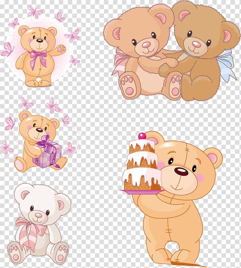 Teddy bear Cartoon , Cute cartoon bear transparent background PNG clipart