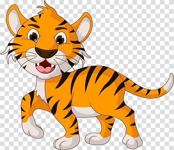cartoon tiger transparent background PNG clipart