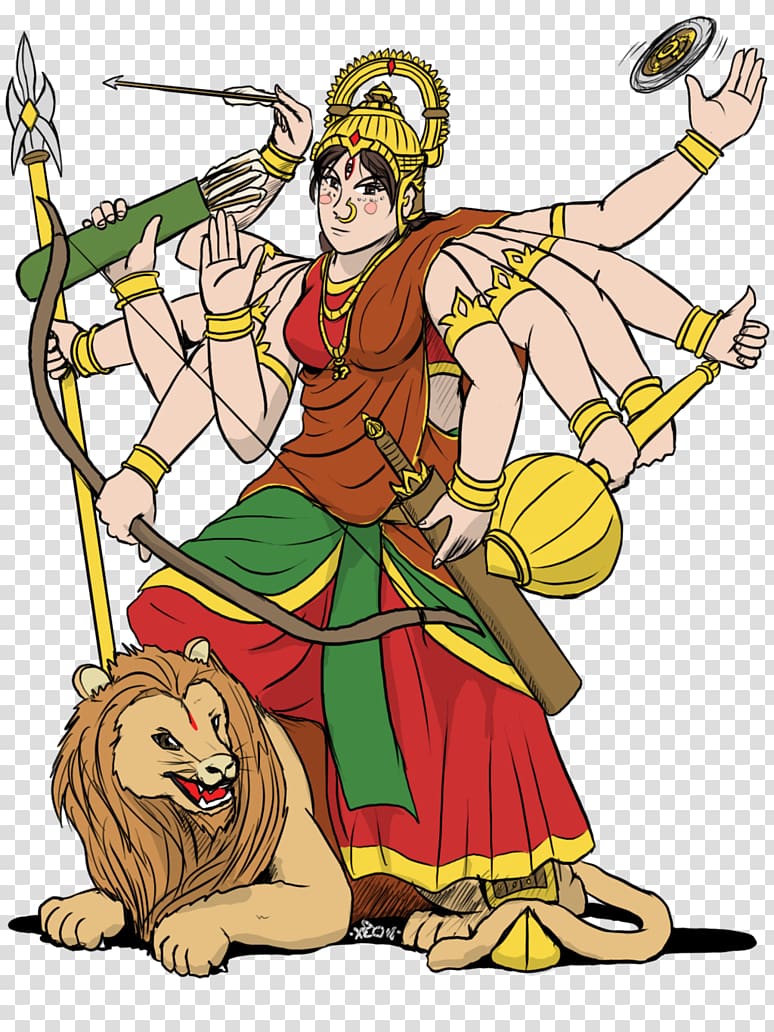 Shiva Parvati Durga Puja Devi, HINDU GODS transparent background PNG clipart