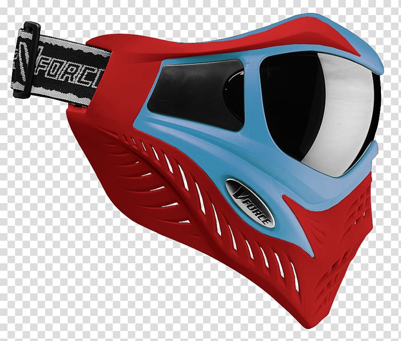 Mask Paintball Blue Barbecue Anti-fog, red sky transparent background PNG clipart