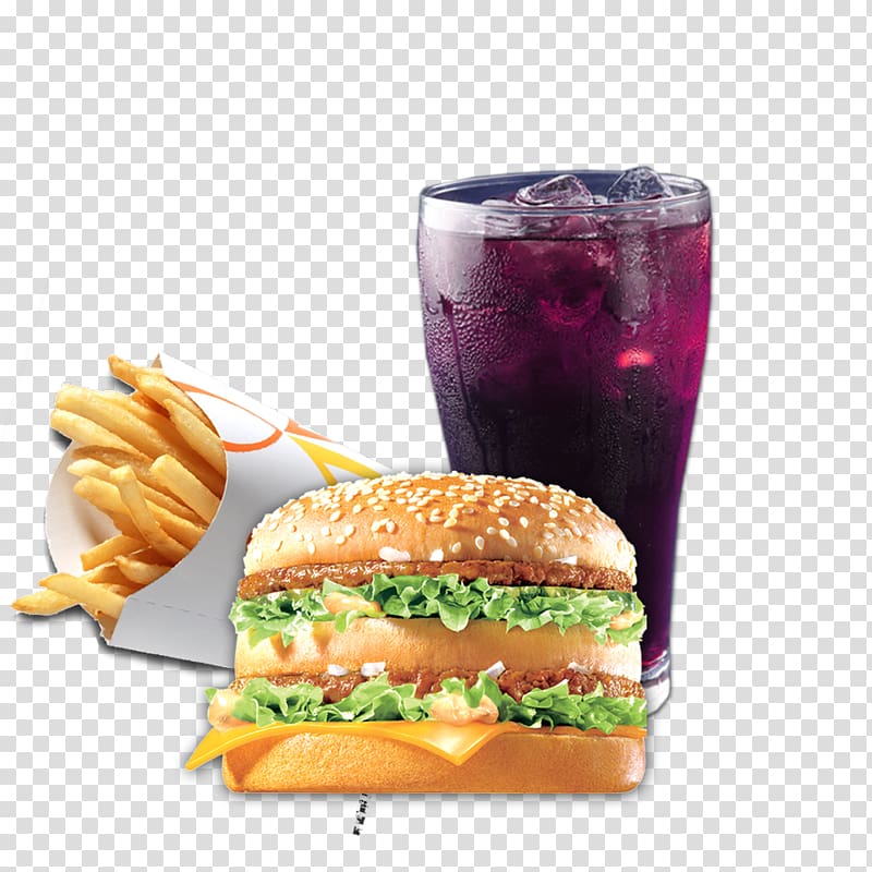 burger with fries and soda , Hamburger Coca-Cola French fries Cheeseburger Fast food, Coke Burger transparent background PNG clipart