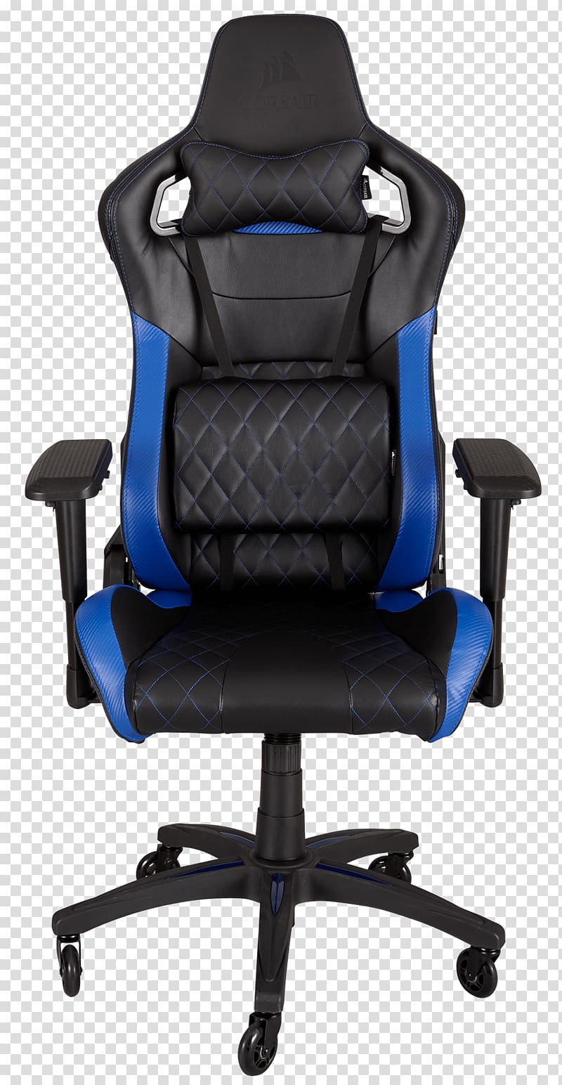 Gaming chair Furniture Video game Caster, chair transparent background PNG clipart