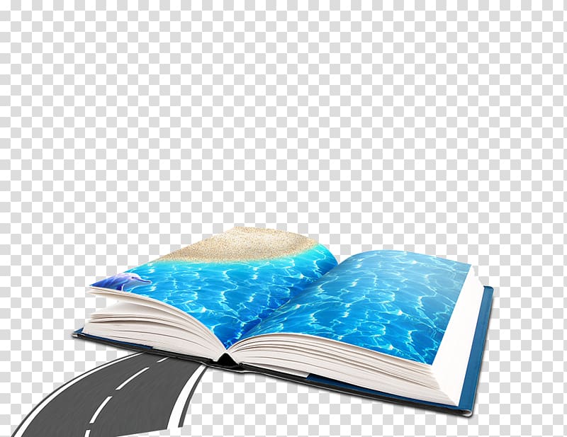 Sandy Beach Poster, Road book transparent background PNG clipart