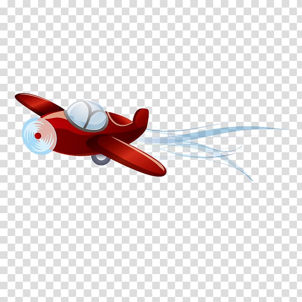 red plane , Airplane Aircraft Euclidean , hand-drawn cartoon airplane transparent background PNG clipart