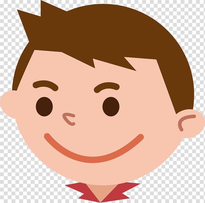 Cartoon Portrait, Smiling boy transparent background PNG clipart