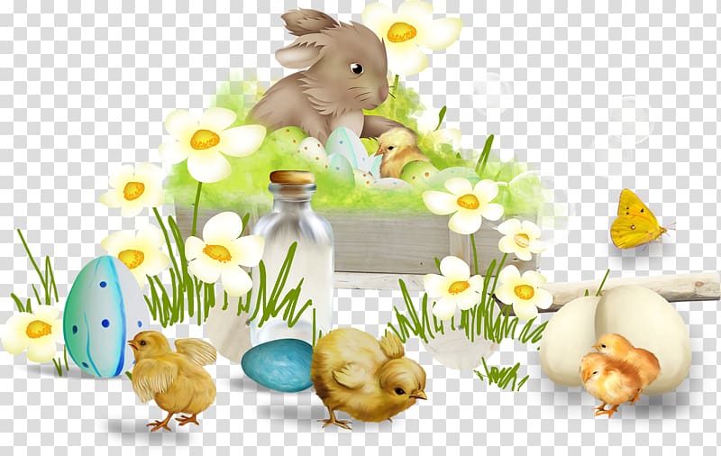 Easter Bunny Domestic rabbit Easter egg Hare, Easter transparent background PNG clipart