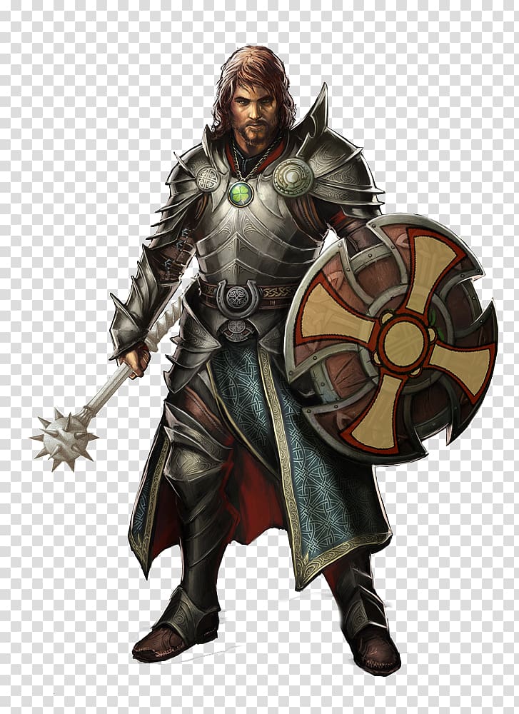 Dungeons & Dragons Pathfinder Roleplaying Game d20 System Fighter Warrior, cleric transparent background PNG clipart