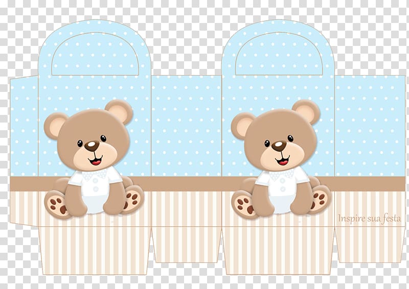 Teddy bear Baby shower Party Convite Blue, cha transparent background PNG clipart