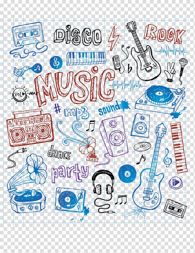 Drawing Music , musical instruments transparent background PNG clipart