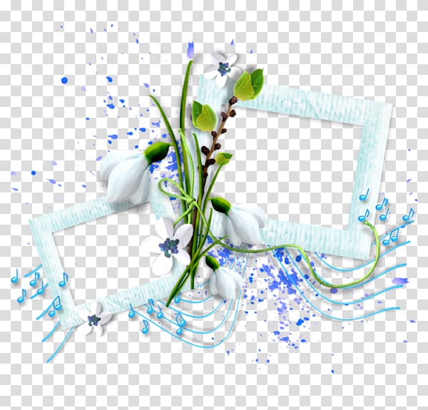 frame Collage , Blue Dream flower vine border transparent background PNG clipart