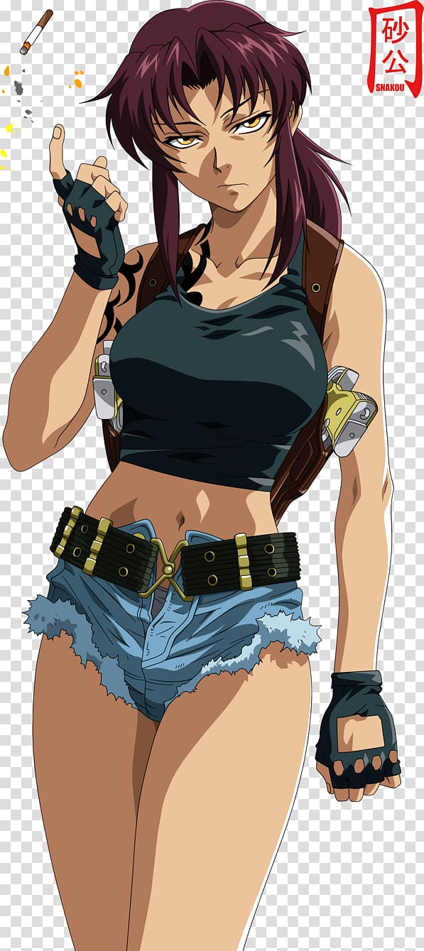 Black Lagoon Manga Anime Roberta, manga transparent background PNG clipart