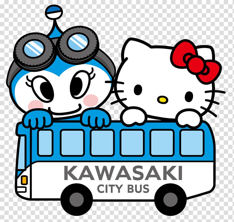 Hello Kitty かわさきノルフィン コロ助 Sanrio Puroland Character, bus transparent background PNG clipart