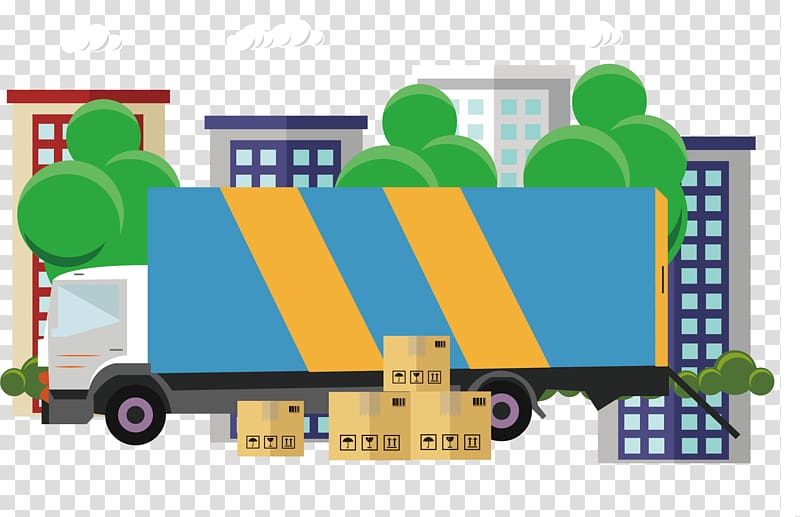 Transport Illustration, Striped truck transparent background PNG clipart