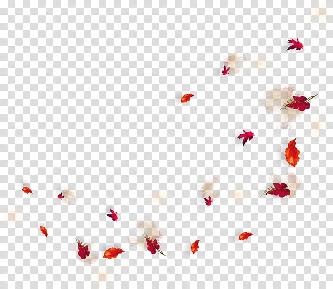 Red Leaf Art Pattern, Red leaf floating element transparent background PNG clipart