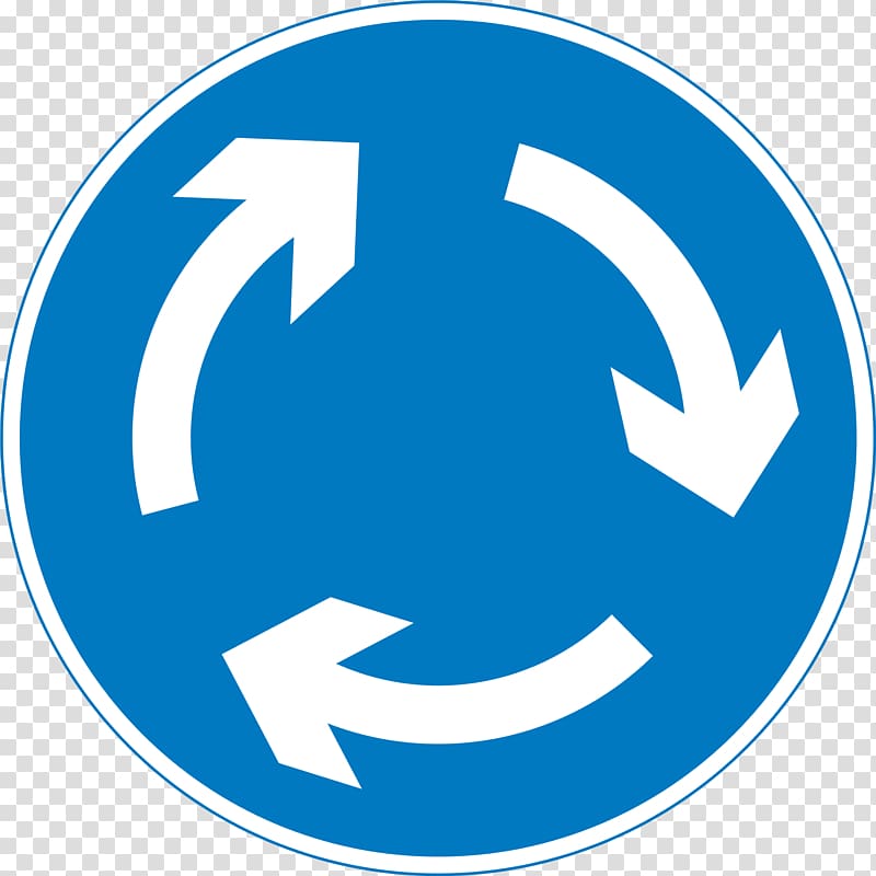 recycle logo, Roundabout Road Sign transparent background PNG clipart