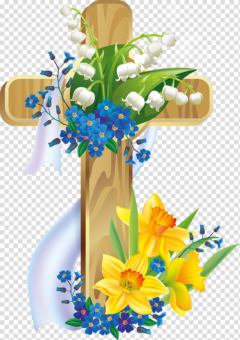 Easter Christian cross , Easter transparent background PNG clipart