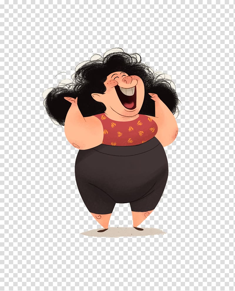 Cartoon Model sheet Illustration, Happy laughing women transparent background PNG clipart
