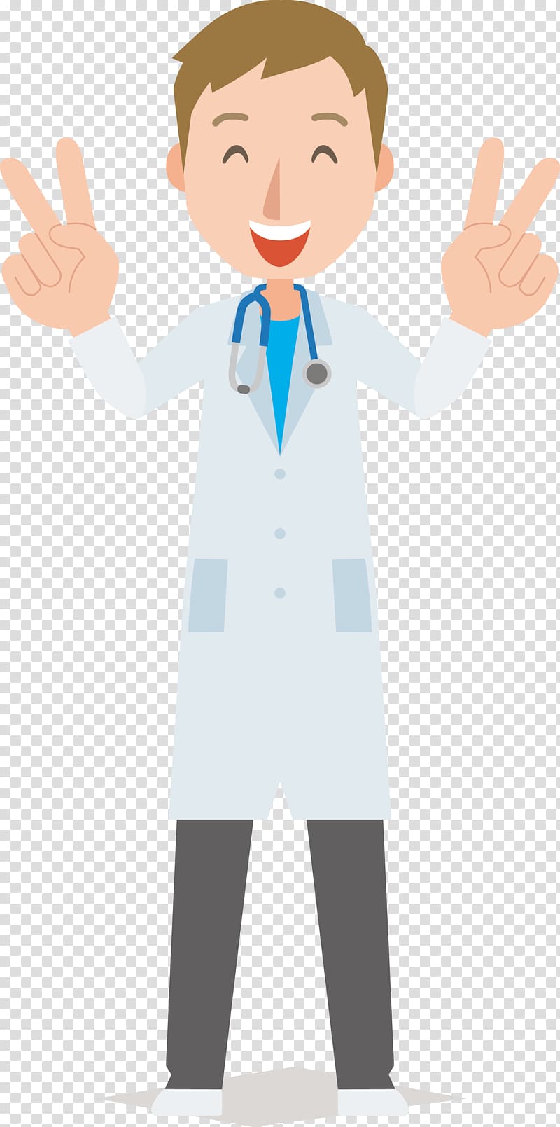 Smile Physician Illustration, Smiling male doctor transparent background PNG clipart