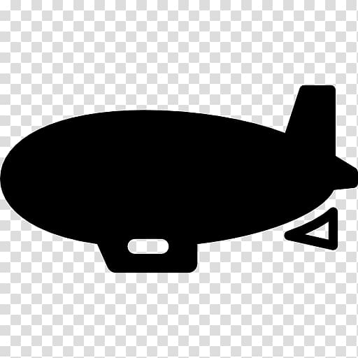 Zeppelin Airship Silhouette, Silhouette transparent background PNG clipart