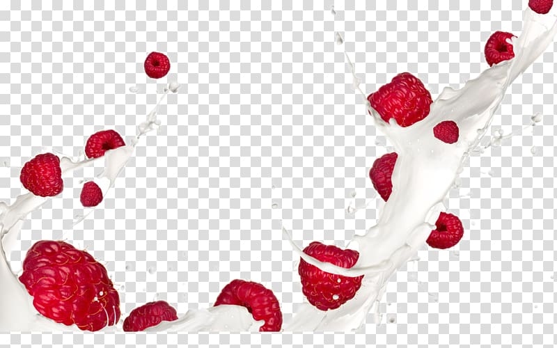Red raspberry Cream Milk , Raspberry milk transparent background PNG clipart