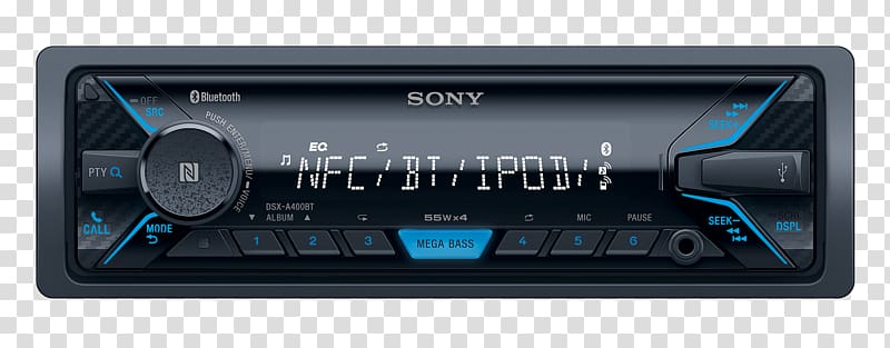 Vehicle audio Head unit Sony Digital media player Radio receiver, CD transparent background PNG clipart