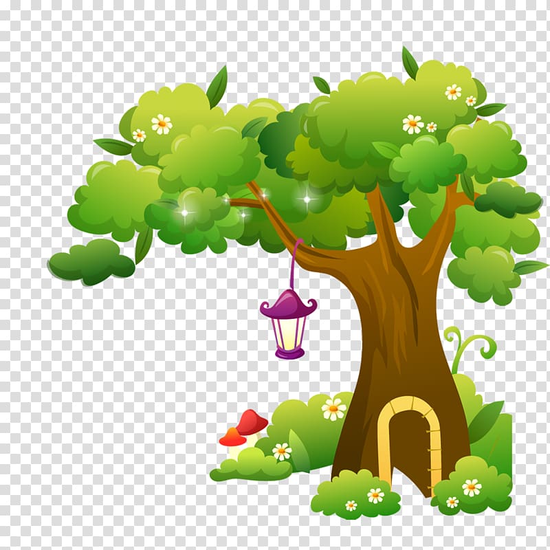 cartoon tree transparent background PNG clipart