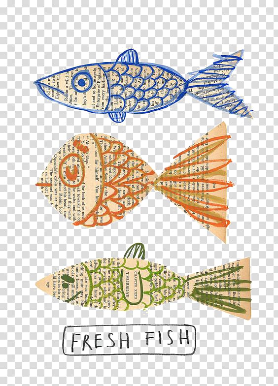 Little Fish Magazine, Mosaic fish transparent background PNG clipart