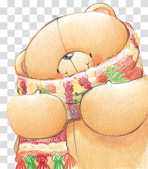 Animation Bear, Scarf Teddy Bear transparent background PNG clipart thumbnail