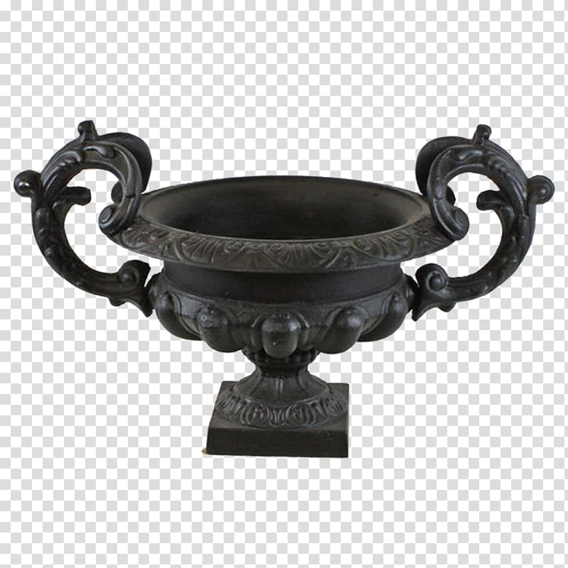 Cast iron Urn Kasli iron sculpture Antique Bronze, Antique transparent background PNG clipart