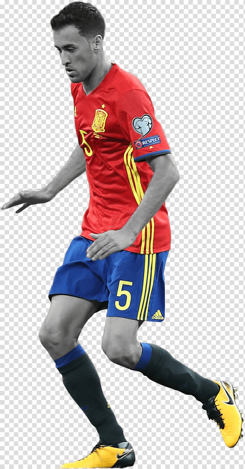 Spain Team sport Jersey Champions, Busquets transparent background PNG clipart