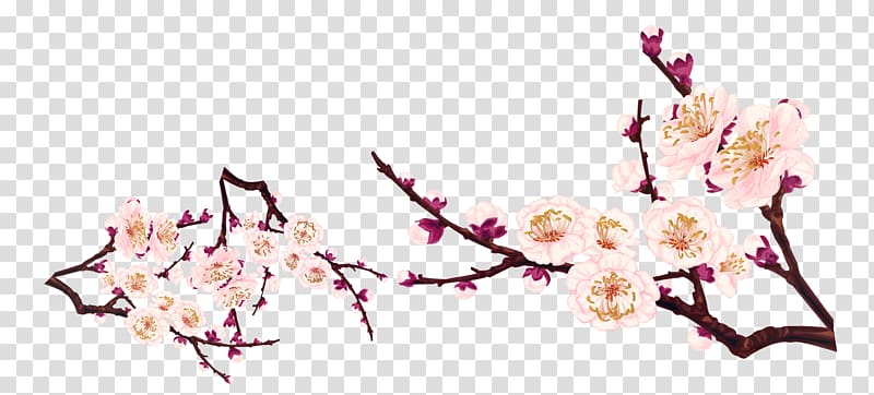 Graphic design , Hand-painted peach tree transparent background PNG clipart