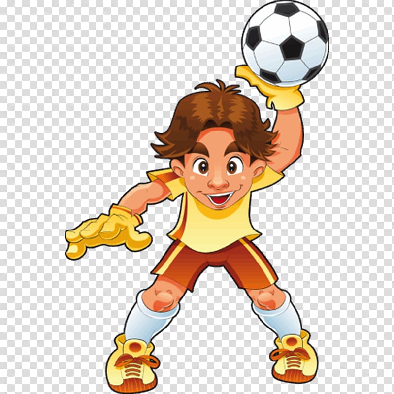 Football player Goalkeeper graphics Illustration, futbol animado portero transparent background PNG clipart