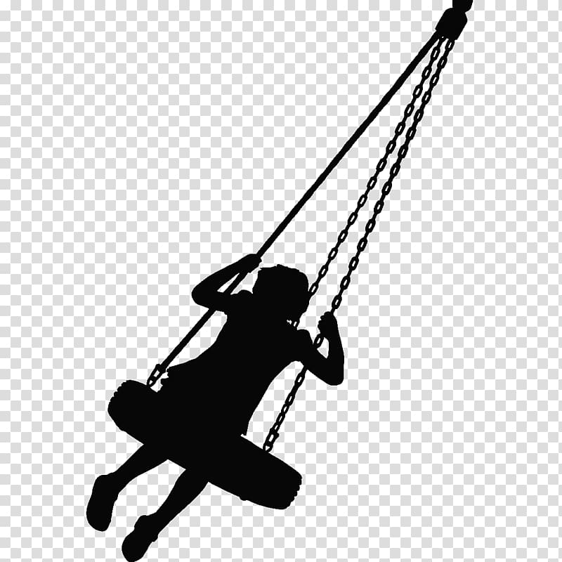 Sticker Swing Girl , swing Silhouette transparent background PNG clipart