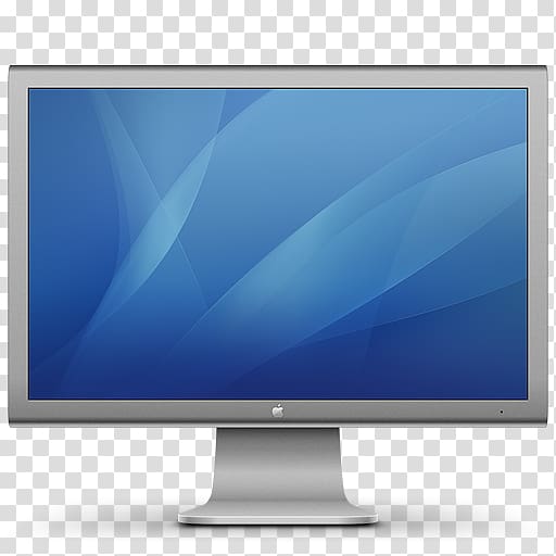 silver Apple flat screen monitor, lcd tv technology computer monitor output device angle, Mac transparent background PNG clipart