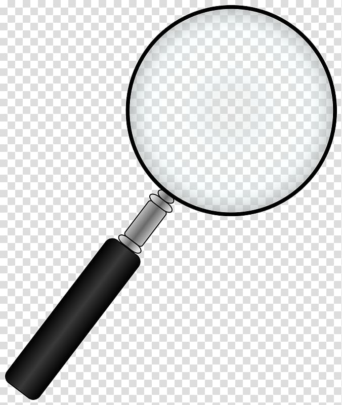 black magnifying glasses, Magnifying glass Magnification , loupe transparent background PNG clipart