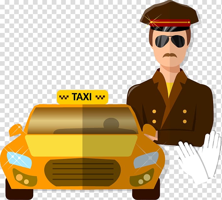 Hotel Illustration, Taxi cartoon character pattern transparent background PNG clipart