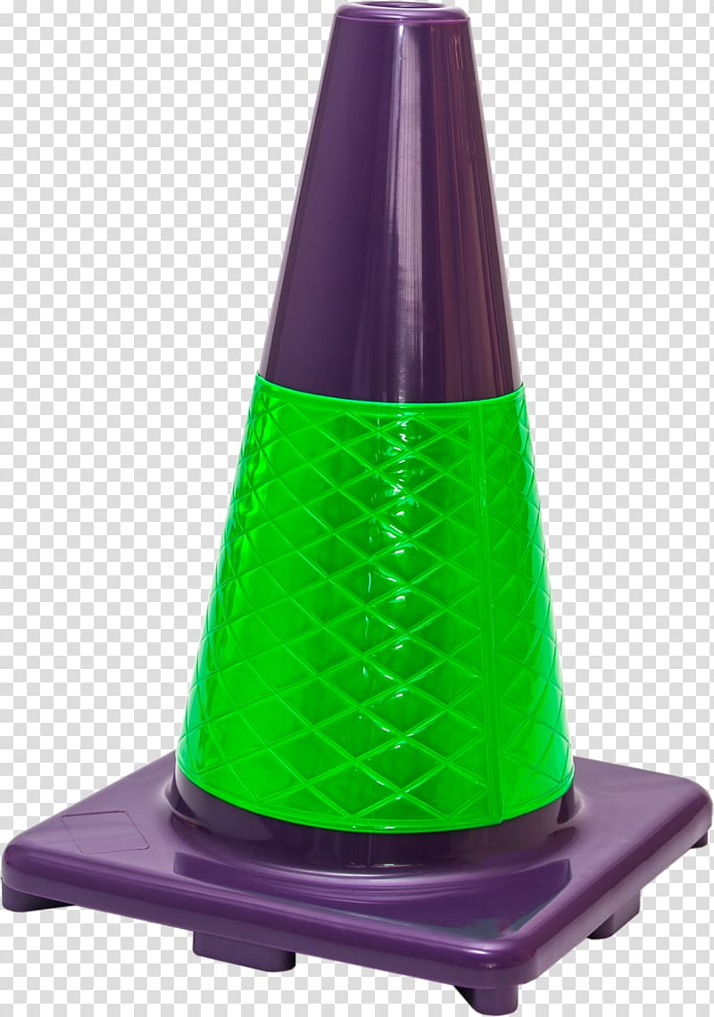Product design Cone, green traffic cones transparent background PNG clipart
