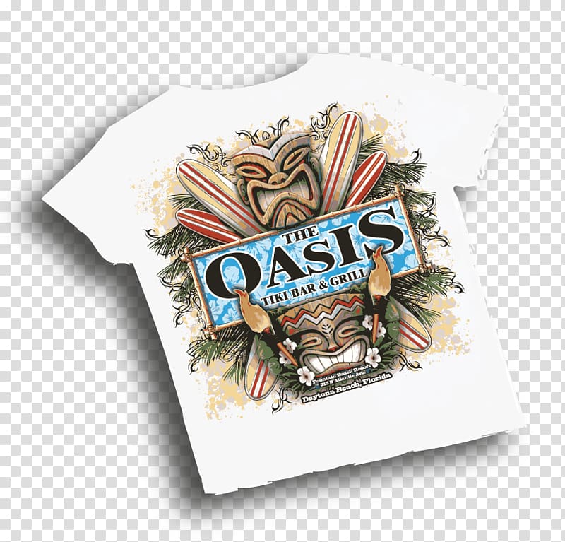 T-shirt Oasis Tiki Bar & Grill, T-shirt transparent background PNG clipart