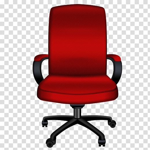 Office & Desk Chairs Swivel chair, Red Chair transparent background PNG clipart