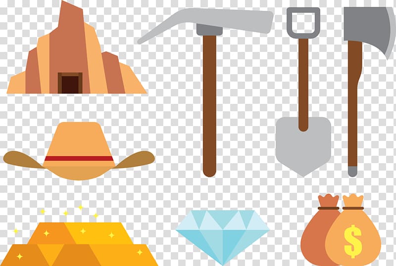 Tool Gold mining Icon, Digging tool transparent background PNG clipart