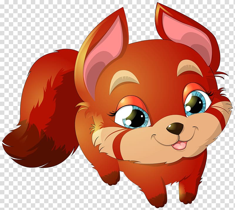 Red fox Euclidean Sticker Illustration, Red fox transparent background PNG clipart