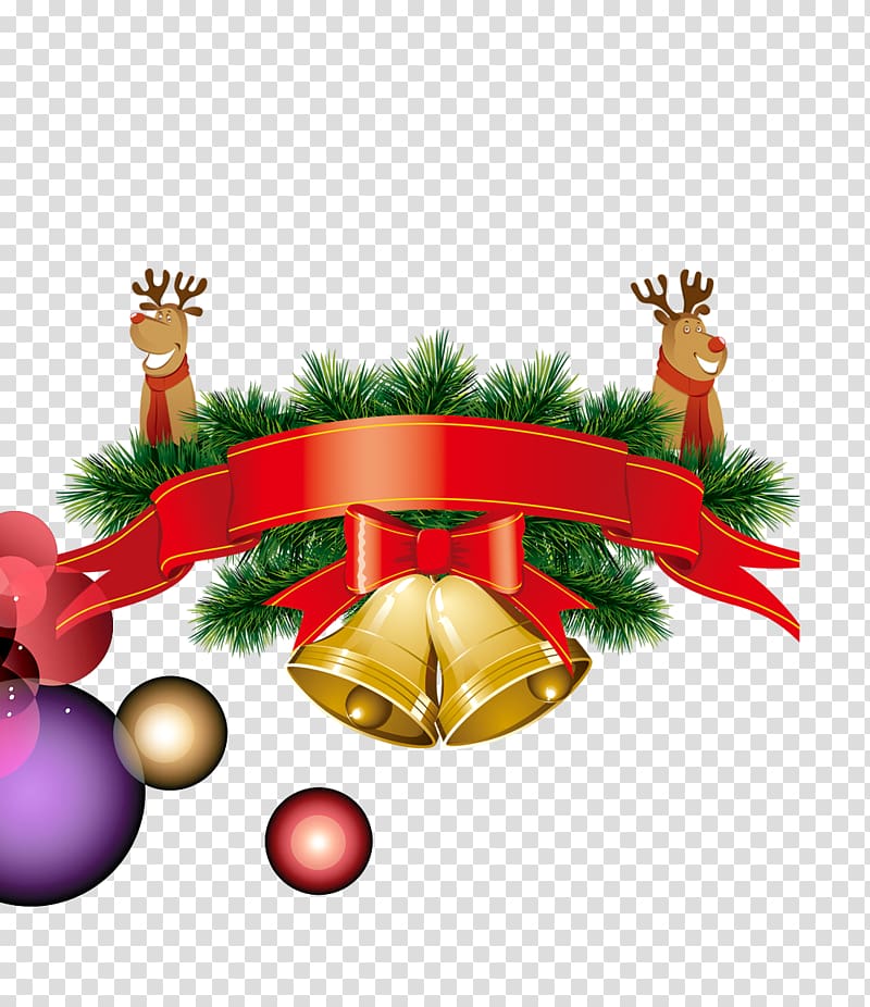 Christmas tree Jingle bell Christmas ornament, Bell transparent background PNG clipart